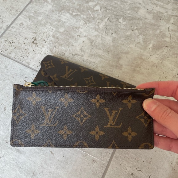Louis Vuitton Josephine Wallet w/ Insert!!! GREEN, Dustbag, Box, MADE IN FRANCE - Picture 9 of 13
